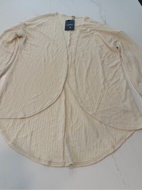 Framework Cream Open-Front Lightweight Knit Cardigan #391